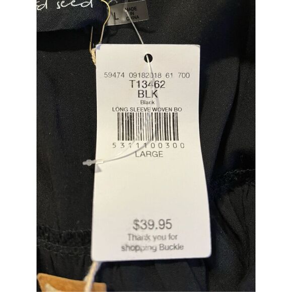 BRAND NEW - Mustard Seed by Buckle Women’s L Woven V-Neck Bodysuit - Picture 10 of 12